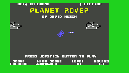 Planet Rover Title Screen